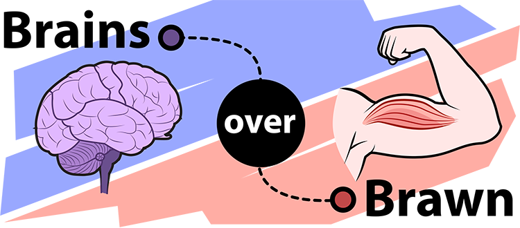 Brains over Brawn illustration